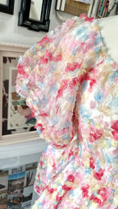 Cottagecore 3D floral puff dress size M New
