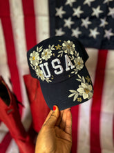 USA floral cap