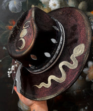 Witch Outlaw Color shift hat with gold snake