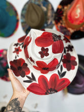 Heart shape cowgirl hat with red florals