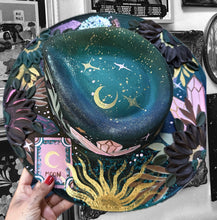 Turquoise and teal witchy hat