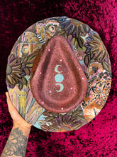 Whimsy leopard and moth: Entire hat painter top and bottom (lightweight jute straw hat)