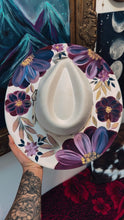 Jewel toned extra wide brim hat