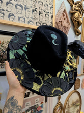 Black color shifting extra shimmery black hat (made to order)