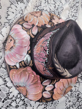 Gray blush pink gold and rose gold butterfly hat