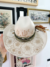 Tattooed cowgirl outlaw hat (top, front and back)