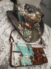 Rare 1 of 1 handmade charms vintage shoulder purse with stones