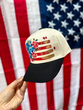 Black and ivory Americana cap