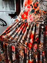 NWT: Extra wide and flowy animal floral print skirt size M-6