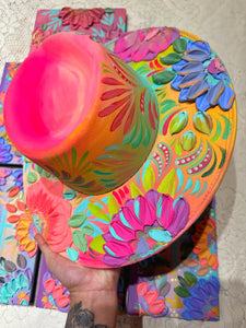 Colorful florals hat