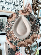 Taupe tan classic florals top and bottom painted