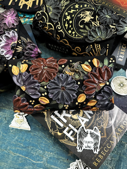 Fourth wing vintage inspired crossbody purse: free stickers with purchase