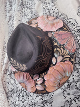 Gray blush pink gold and rose gold butterfly hat