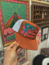 Brunt orange pink and turquoise American flag