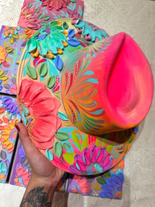 Colorful florals hat