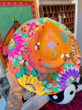 Colorful leopard with shimmer and moons