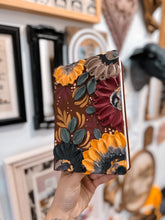 Sunflower textured floral journal