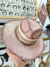 Blush Pink White floral outlaw hat