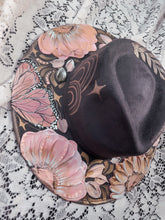 Gray blush pink gold and rose gold butterfly hat