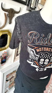 Black moto top size L new