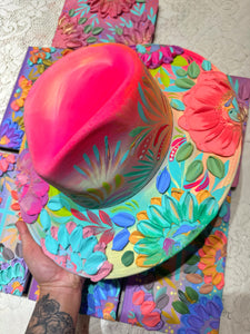 Colorful florals hat