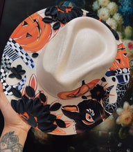 Retro Halloween  pumpkins and hats