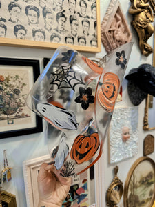 Clear life size spooky cowgirl hat