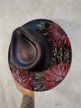 Deep shimmer burgundy florals size L