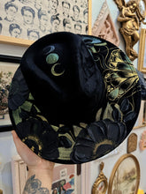 Black color shifting extra shimmery black hat (made to order)