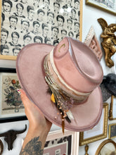 Blush pink white florals outlaw hat