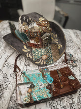 Rare 1 of 1 handmade charms vintage shoulder purse with stones