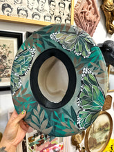 Metallic green heart shape hat