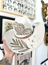 Butterfly moon metallic cowgirl hat