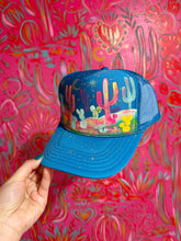 Mint and pink trucker hat