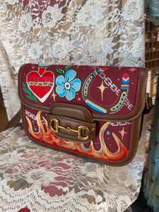 Cowgirl tattooed crossbody purse