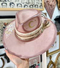 Blush Pink White floral outlaw hat