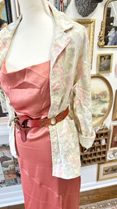 Cottagecore vintage jacket, satin dress size 4
