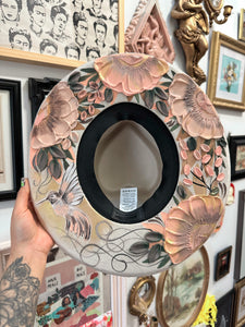 Heart shaped hummingbird underbrim hat