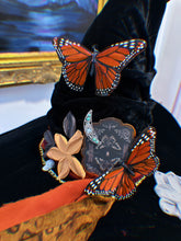 “Copper, black and florals” witch hat