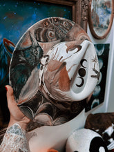 Nuetral animals of the night cream hat (free 2nd nuetral hand painted fall leaves hat)