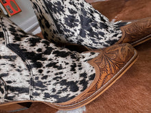 Genuine Hide and leather cowgirl booties size 8