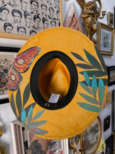 Top and Bottom mustard butterfly hat