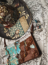 Rare 1 of 1 handmade charms vintage shoulder purse with stones