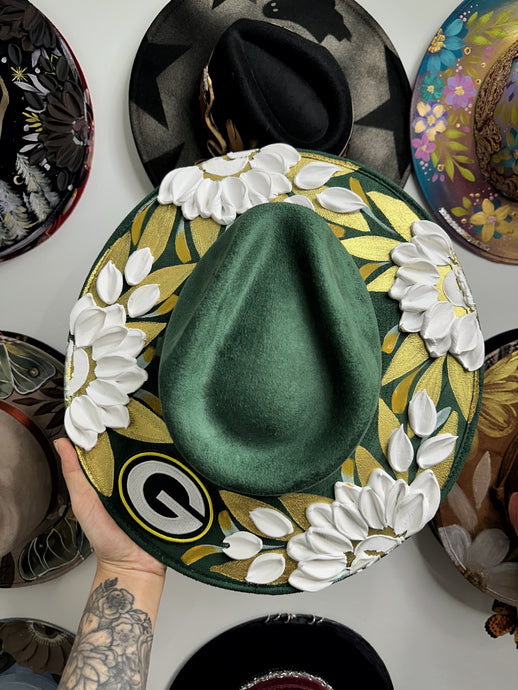 Packers green and gold hat