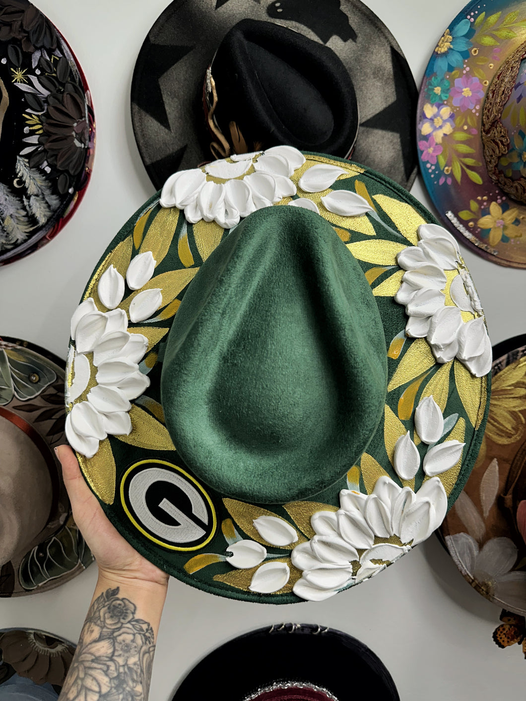 Packers green and gold hat