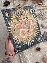 Denim nice media sacred heart painting