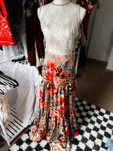 NWT: Extra wide and flowy animal floral print skirt size M-6