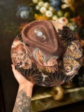 Color shifting moody lightweight and airy witchy leopard hat