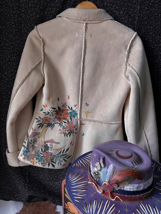 RARE Practical Magic 90s new fur suede coat size M