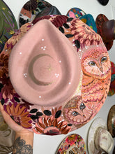 Blush pink double owl hat